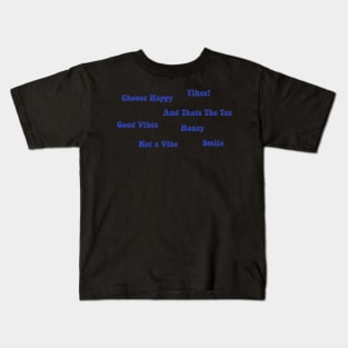 Dark Blue VSCO Word Sticker Pack Kids T-Shirt
